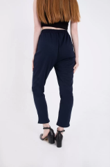 Kadın Tam Kalıp Basic Eşofman Pantolon - Lacivert