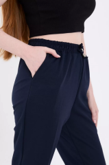 Kadın Tam Kalıp Basic Eşofman Pantolon - Lacivert