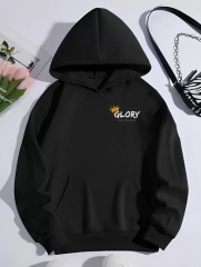 Kışlık Üç İplik Kapüşonlu SweatShirt - Siyah