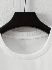 LB Baskılı Ön Arka Oversize Bisiklet Yaka Kısa Kol T-shirt - Beyaz