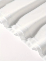 Erkek OversizeGrafik Tişört ''CAMPBRASTCOOPERATION'' Kalın Yazı Bisiklet Yaka, Kısa Kol, Kalın Mor ve Siyah Desenli Yazlık Sokak Kıyafeti - Beyaz