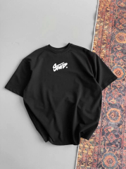 Kadın Baskılı Oversize T-shirt - Siyah
