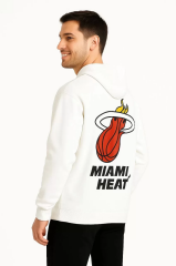 Erkek Kapşonlu Sweatshirt – Oversize Üç İplik Şardonlu Hoodie, “Other Lives” Ön & Arka Baskılı, Kanguru Cepli, Kışlık Rahat Günlük Stil - Beyaz