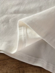 20/1 Penye Compack Baskılı Oversize Bisiklet Yaka Kısa Kol Yazlık T-shirt - Beyaz