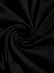 Büyük Boy Ayıcık Baskılı Bisiklet Yaka T-Shirt, İlkbahar & Yaz İçin Rahat Kısa Kollu T-Shirt, Kadın Giyim - Siyah