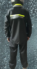 Premium Motorcu Kurye Yağmurluk Takım Su Geçirmez PVC Kumaş Reflektörlü TÜBİTAK Onaylı - Siyah