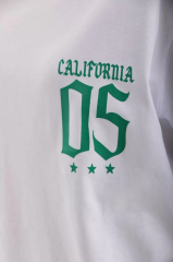 Unisex Baskılı Oversize T-Shirt - Beyaz